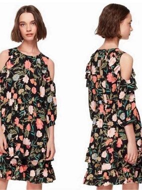 kate spade Black Floral Print Dress